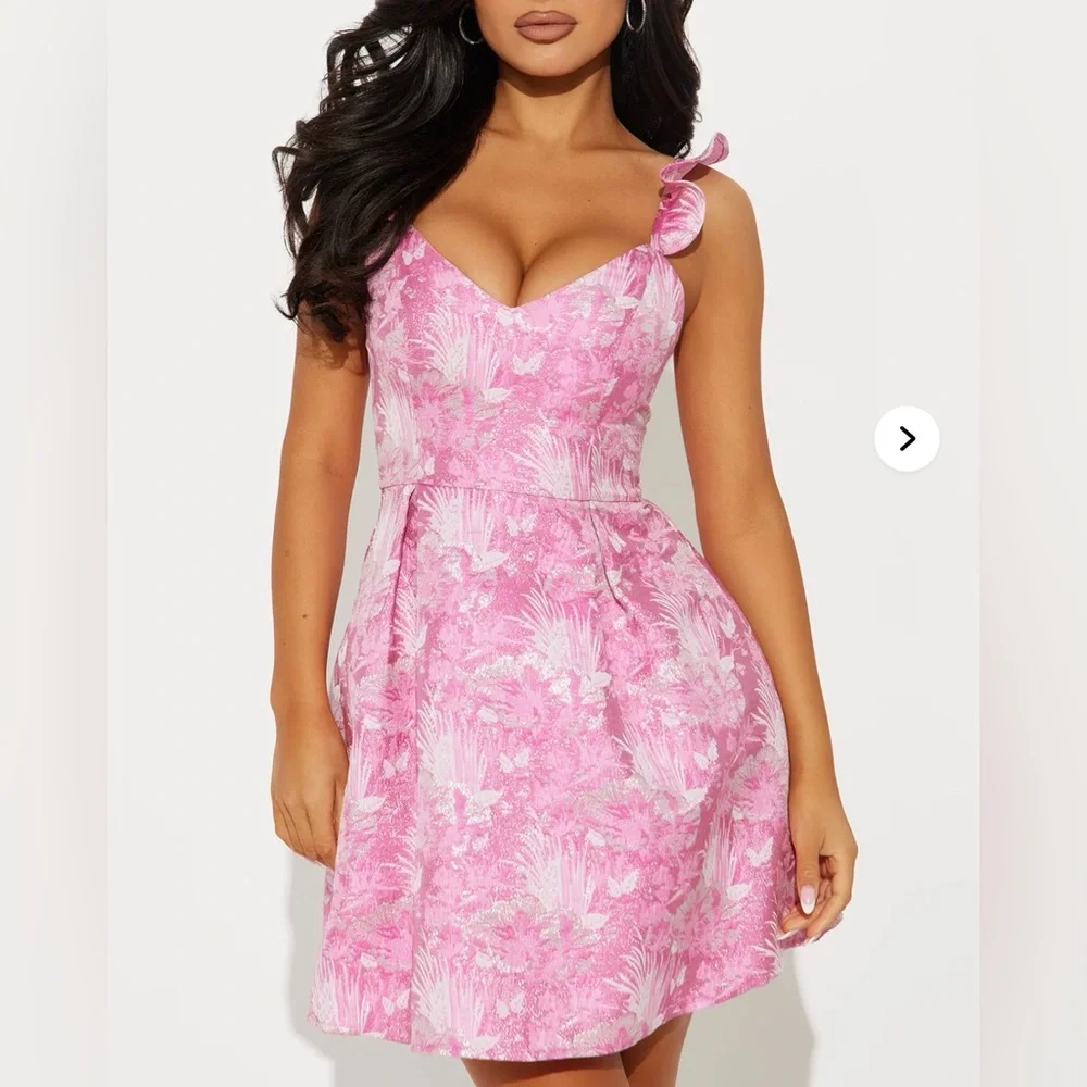 Floral mini dress - Picture 2 of 5